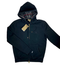 Load image into Gallery viewer, Burberry Zip Up Hoodie Black
