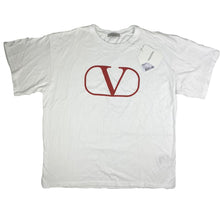 Load image into Gallery viewer, Valentino V Logo Oversized T-Shirt White
