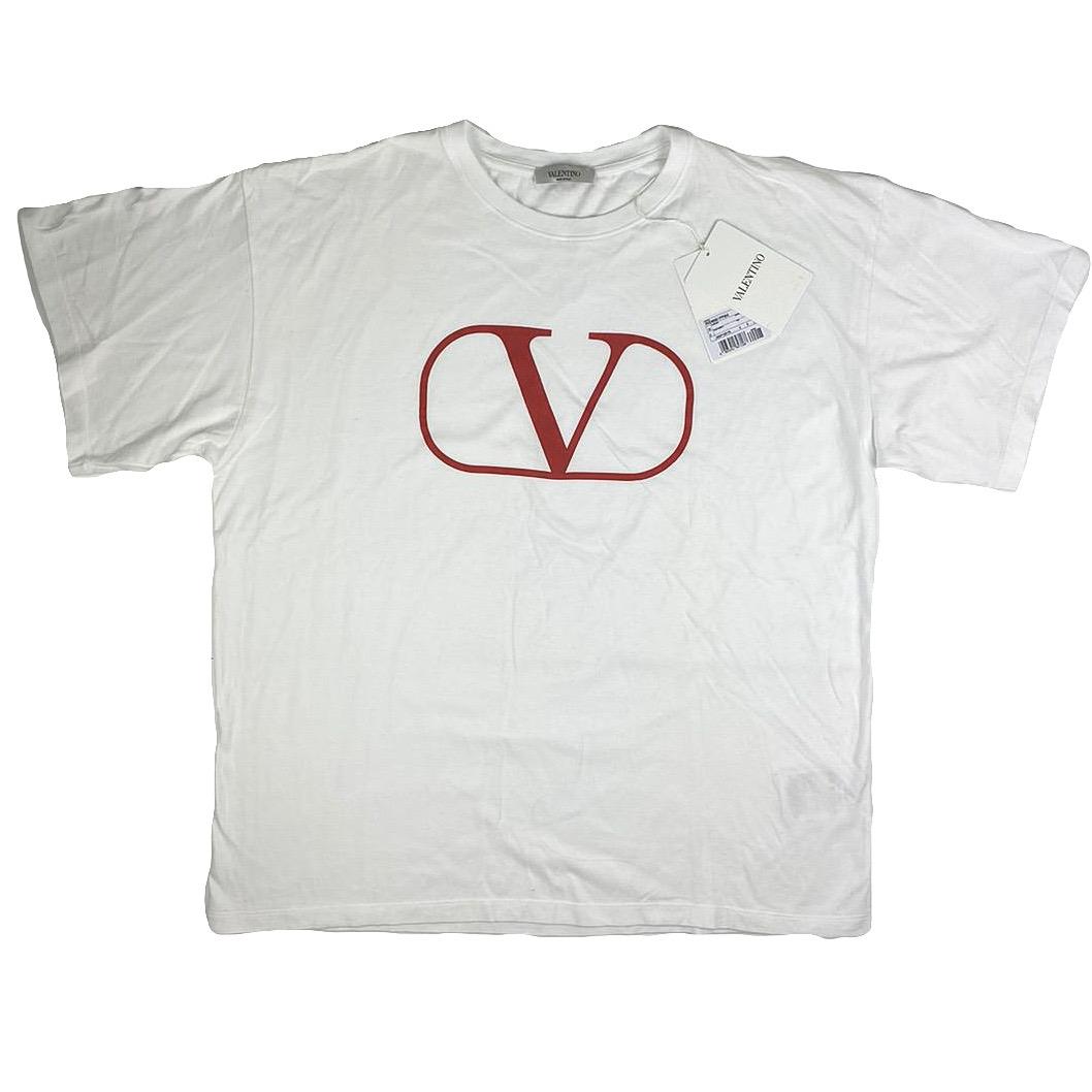 Valentino V Logo Oversized T-Shirt White