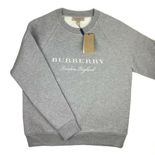 Load image into Gallery viewer, Burberry Embroidered Logo Sweatshirt Light Grey
