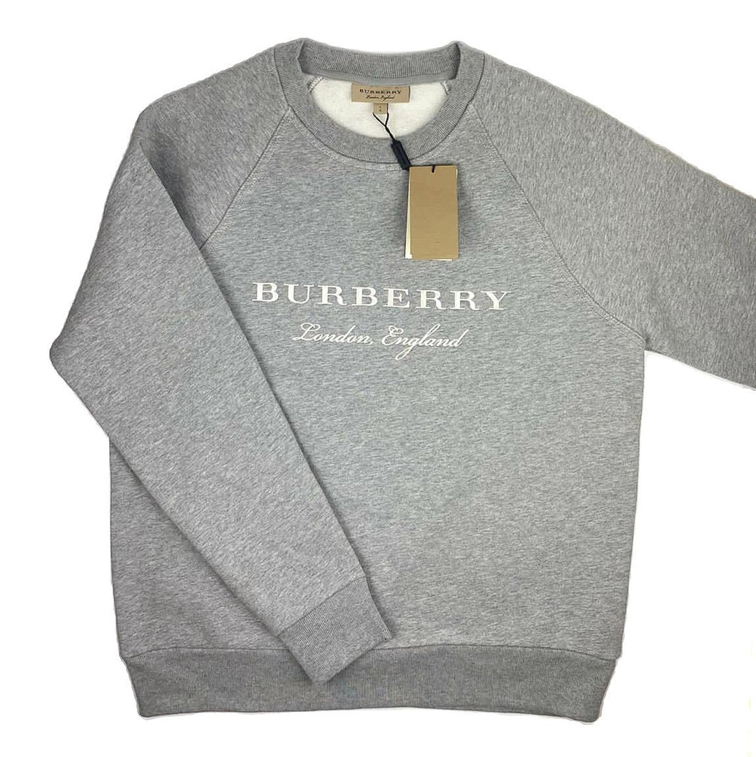 Burberry Embroidered Logo Sweatshirt Light Grey