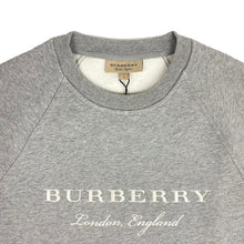 Load image into Gallery viewer, Burberry Embroidered Logo Sweatshirt Light Grey
