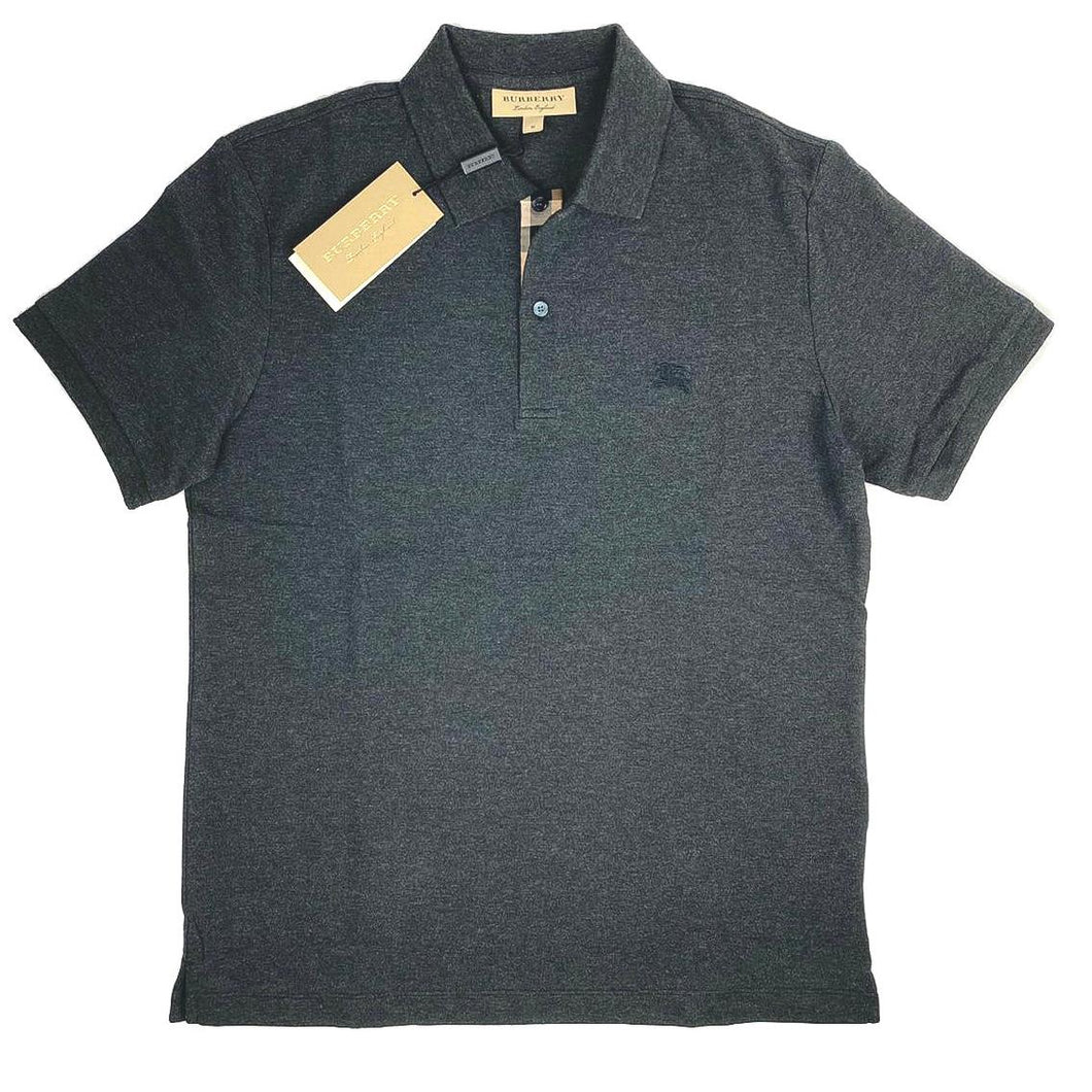 Burberry Embroidered Logo Polo Dark Grey