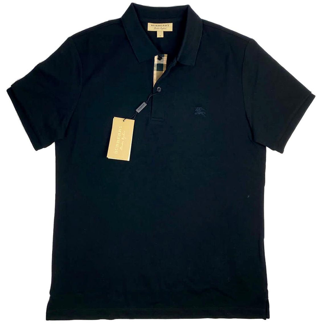 Burberry Embroidered Logo Polo Black