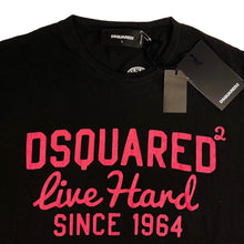 Load image into Gallery viewer, DSquared2 Live Hard Logo T-Shirt Black
