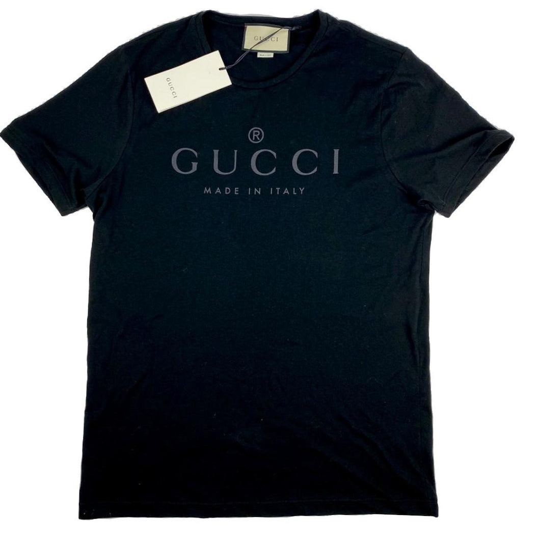 Gucci Print Logo T-Shirt Black