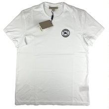 Load image into Gallery viewer, Burberry White T Shirt Round Embroidered Logo
