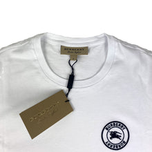 Load image into Gallery viewer, Burberry White T Shirt Round Embroidered Logo
