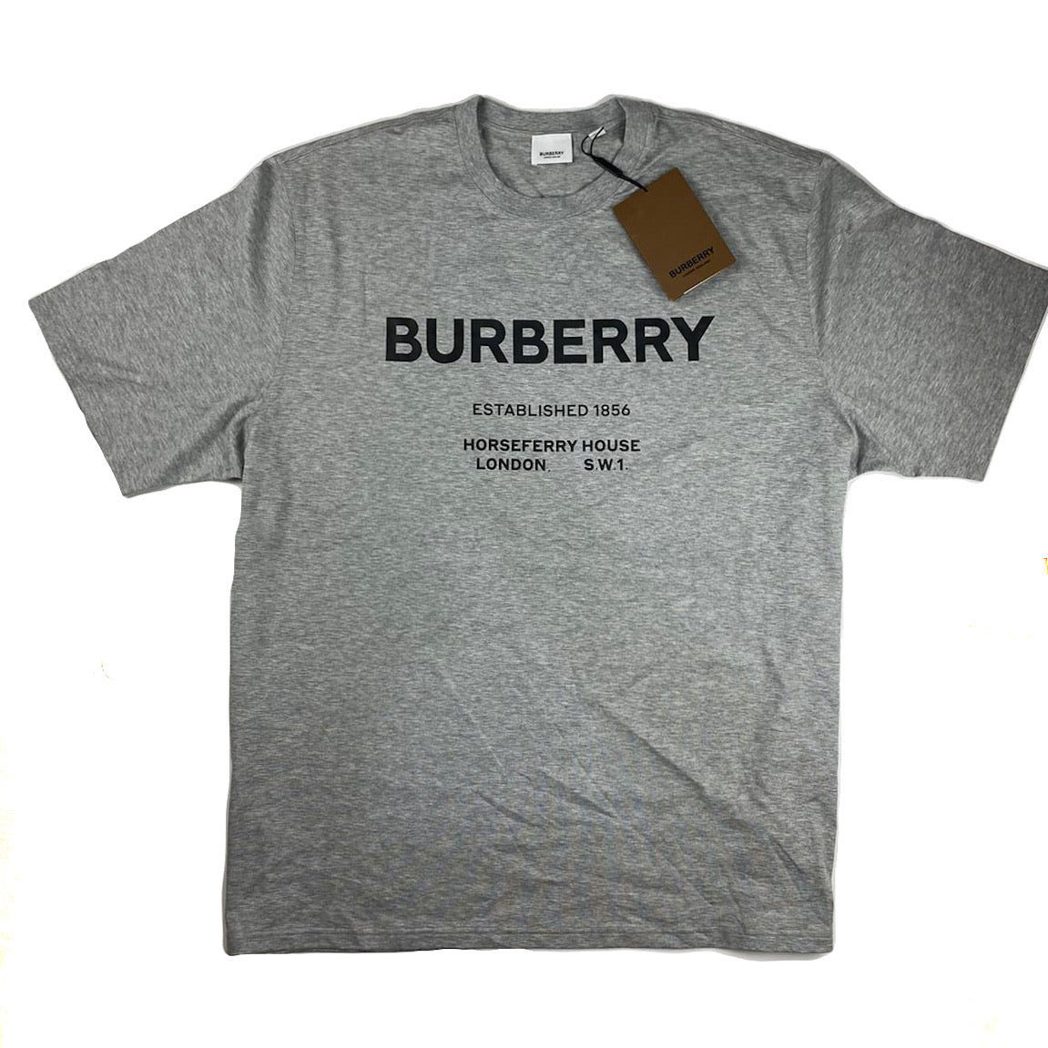 Burberry Print Horseferry House Print T Shirt Grey