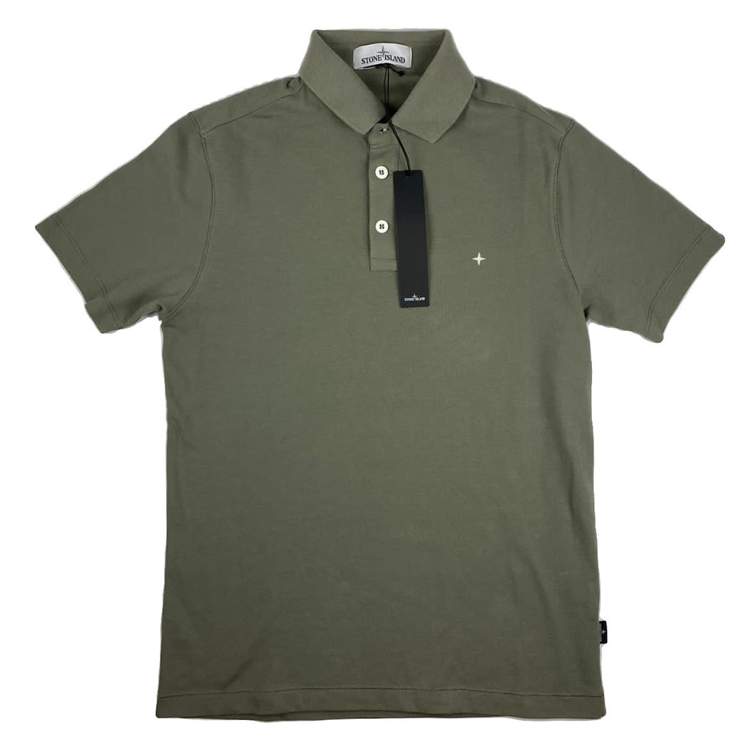 Stone Island Khaki Green Star Polo Shirt